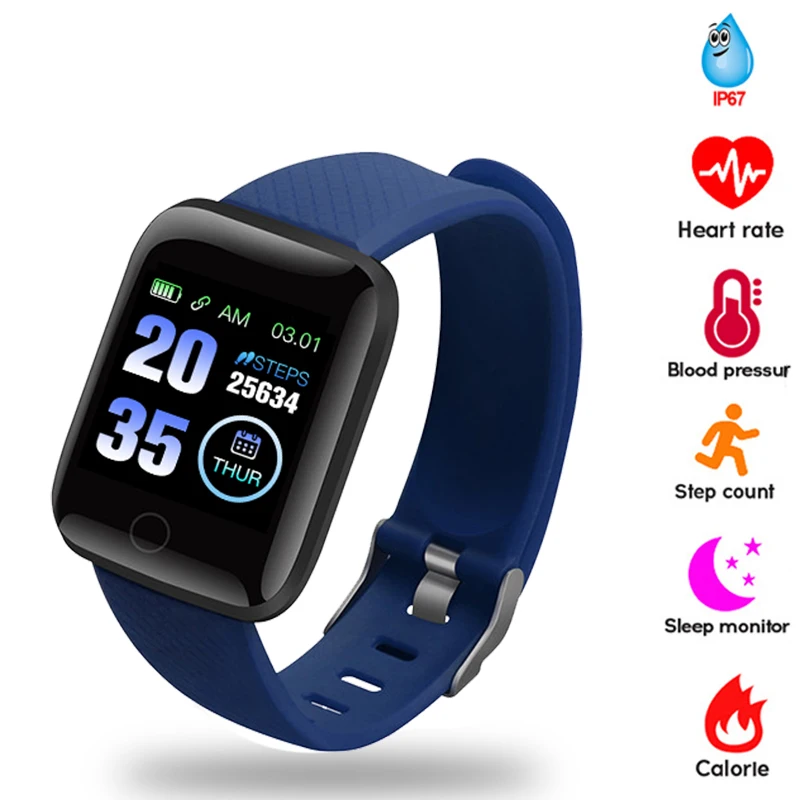 

Fashionable Multifunctional Electronic Watch Women Men Smartwatch for Apple Android Smart Fitness Tracker With Silicone