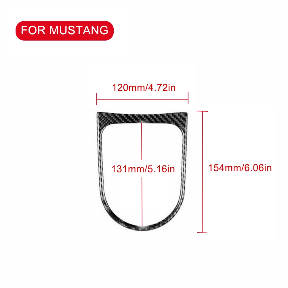 

Real Carbon Fiber Inner Gear Shift Panel Cover Trim for Ford Mustang 2015-2018