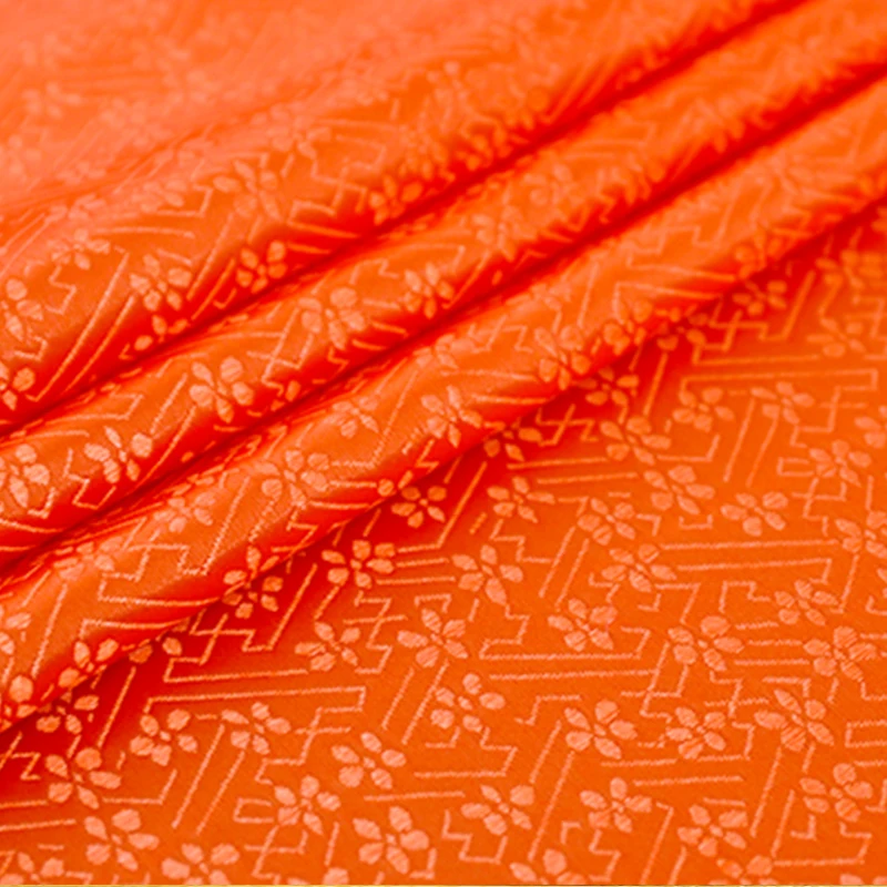 Цветочная ткань парча жаккардовая нейлон для платья материал шитья |