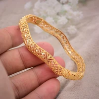 annayoyo 1pcslot ethiopian africa gold color bangles for women dubai bride bracelet african wedding jewelry middle east items