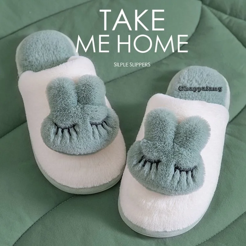 

Chappalang Quality House Slippers Cotton Fabric Warm Slippers Kasut Pakai Dalam Rumah Antislip Thick Bottom Room Slipper Free