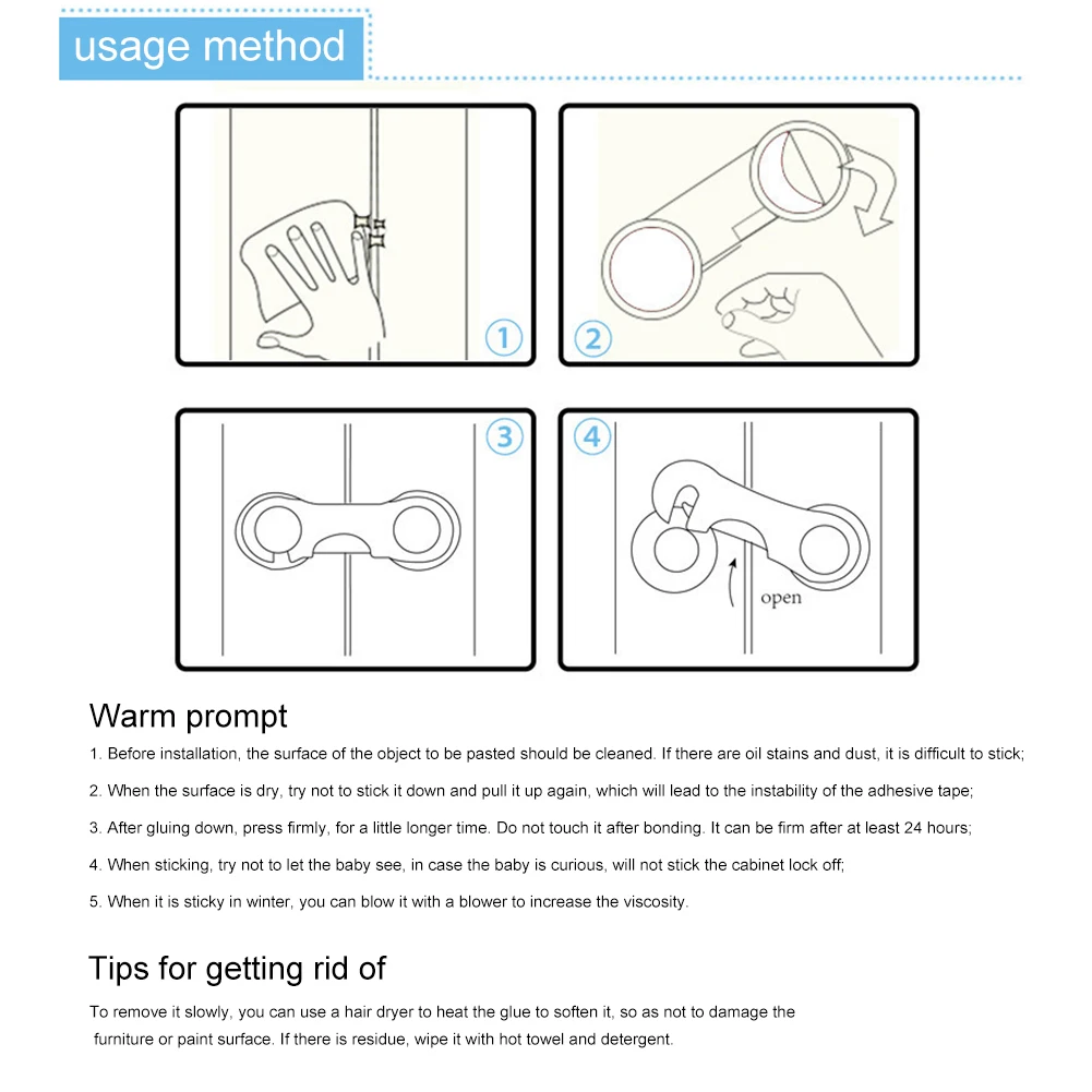 

Children Security Protector Baby Care Multi-function Child Baby Safety Lock Cupboard Cabinet Door Drawer Safety Locks