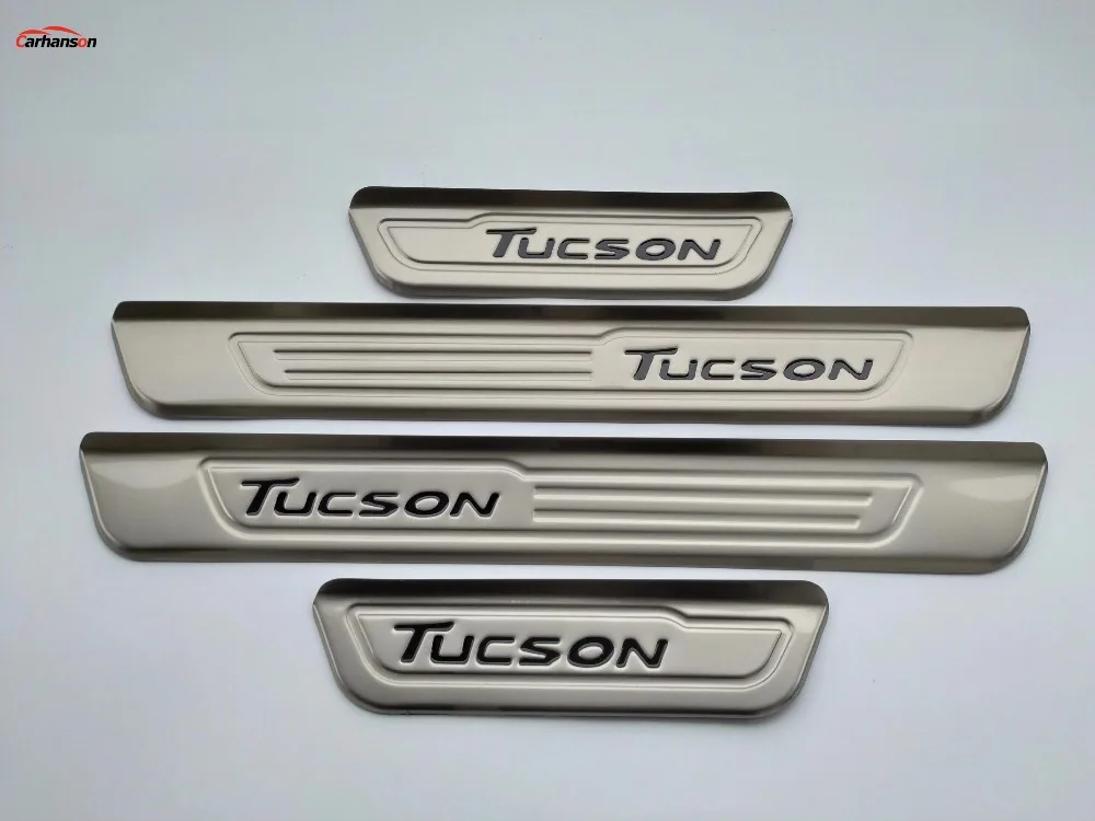 Автомобильные аксессуары Sticke для hyundai Tucson дверная педаль подоконника защита из нержавеющей стали защитная пластина отделка автомобиля-Стайлинг