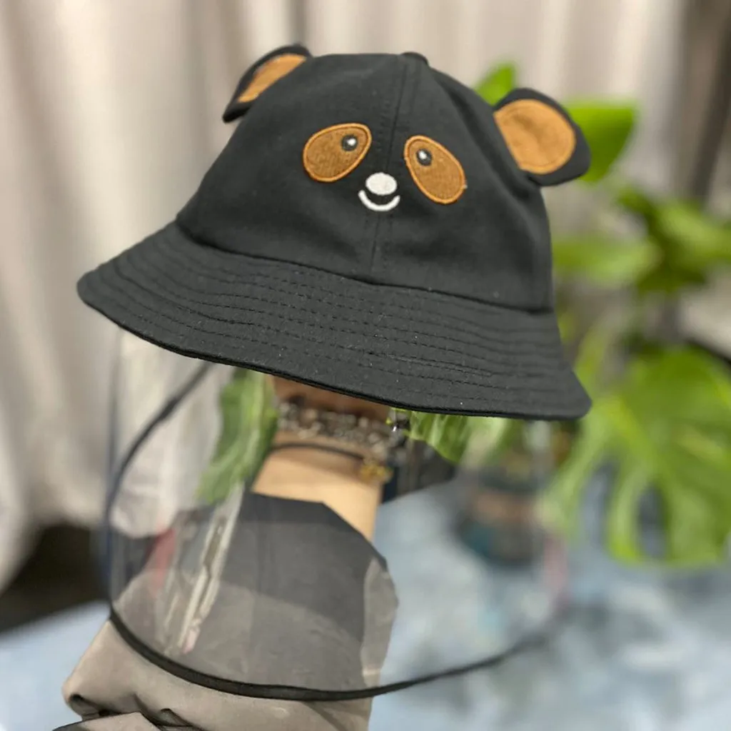 Cap Anti-spitting Protective Hat Dustproof Cover Cartoon Kids Boy Girl Fisherman Eye Protection Flu Air Pollution C140# | Детская одежда