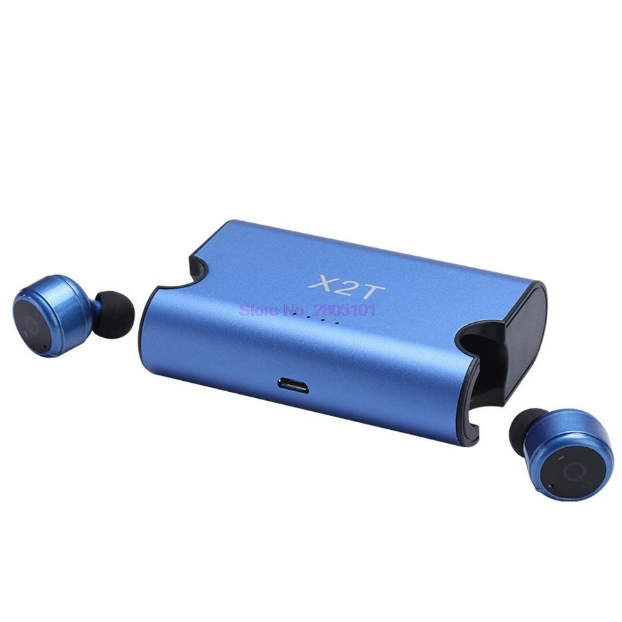 20pcs X1T/X2T mini wireless earphone noise canceling headphone bluetooth headset with 1500mAh power bank box for iphone8/android |