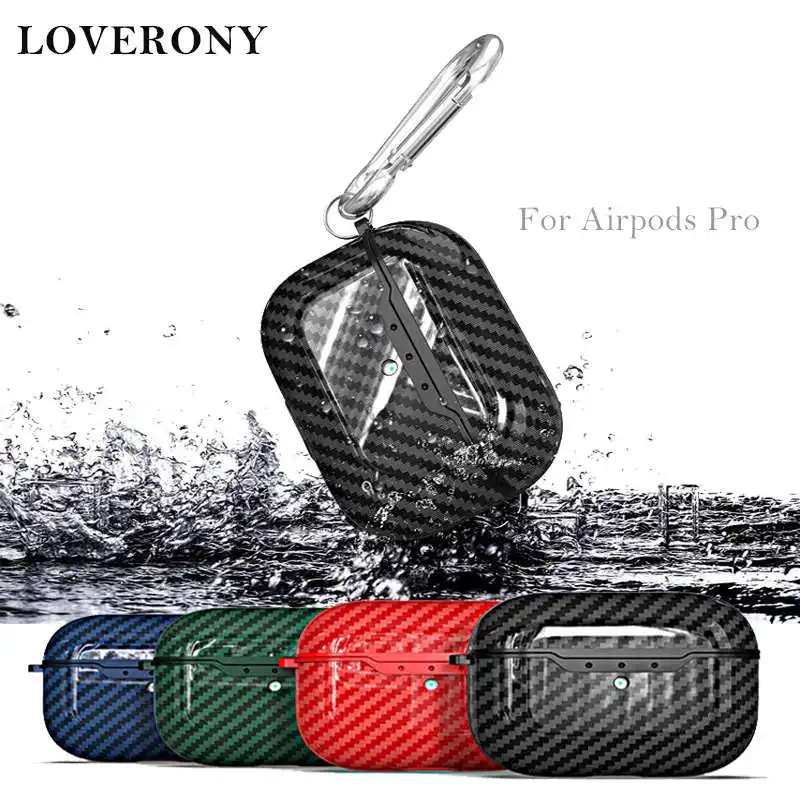 Чехол LOVERONY для наушников Apple AirPods Pro Bluetooth защитный чехол из углеродного волокна