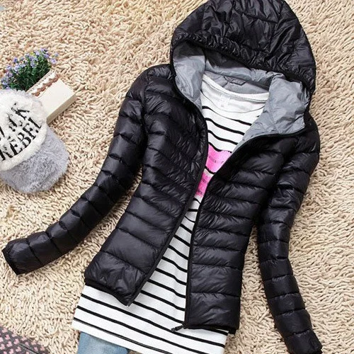 

New Winter Jacket Women Outerwear Slim Hooded Down Jacket Woman Warm Coat padded Free Shipping 2021