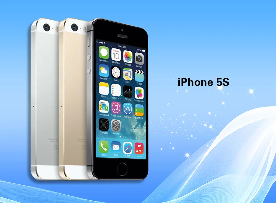 Мобильный телефон Apple iphone 5s 4," 1 ГБ ОЗУ 1 ГБ/32 ГБ/64 Гб ПЗУ 640x1136 pixel8.0MP 1560 мАч отпечаток пальца смартфон