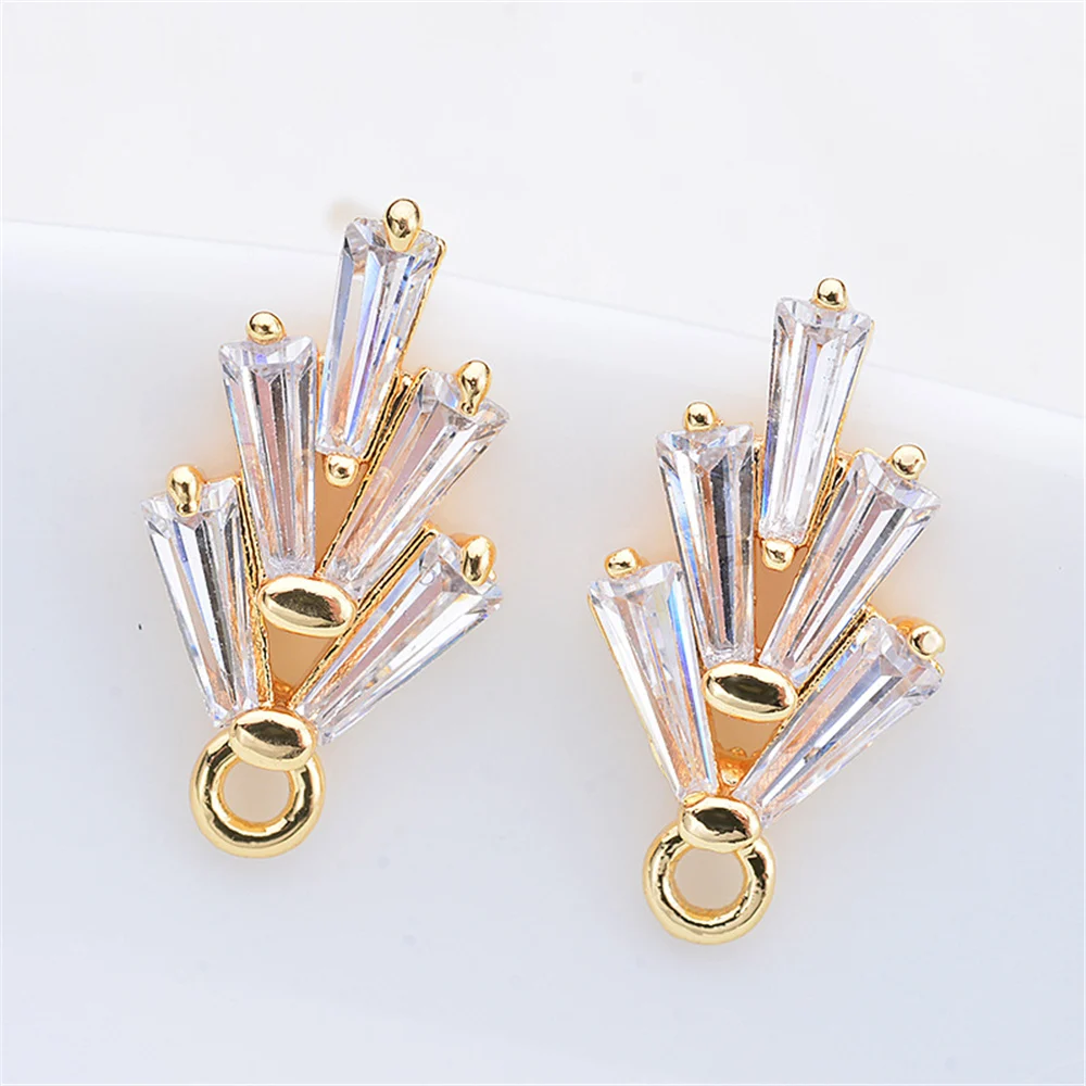 

Classics с покрытыем цвета чистого 24 каратного золота Цвет латунь, цирконий дерева листья серьги-гвоздики Высокое качество бижутерии, материал ...