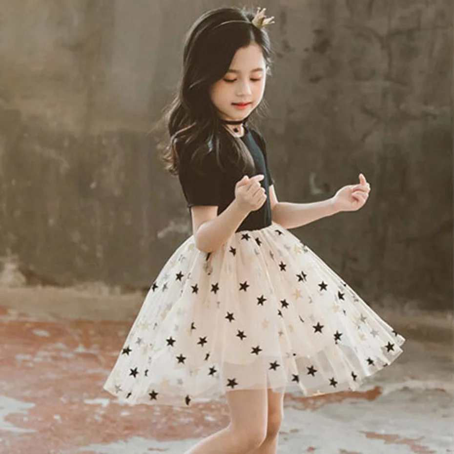 Платье для девочек с мультяшным рисунком детское летнее платье из мягкого хлопка