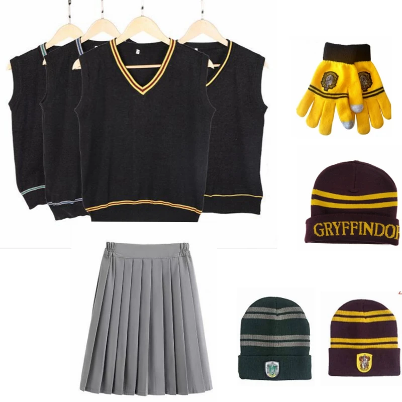 Свитер унисекс с рисунком волшебного Шопа Слизерин Когтевран жилет толстовки