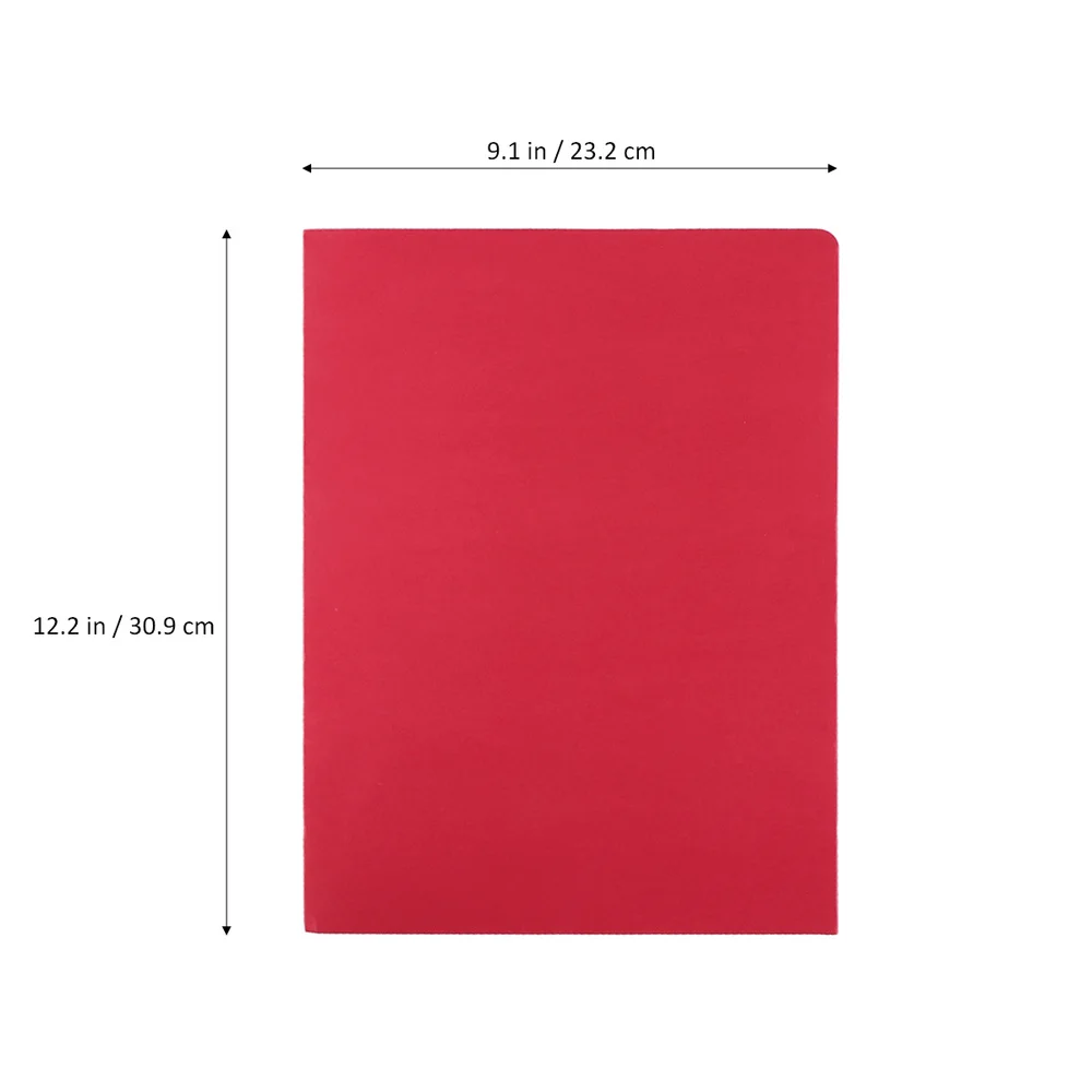 

12Pcs A4 2Pockets Kraft Paper File Folder Brown Holder Document Folder Office Project File Presentation Folder (Red)