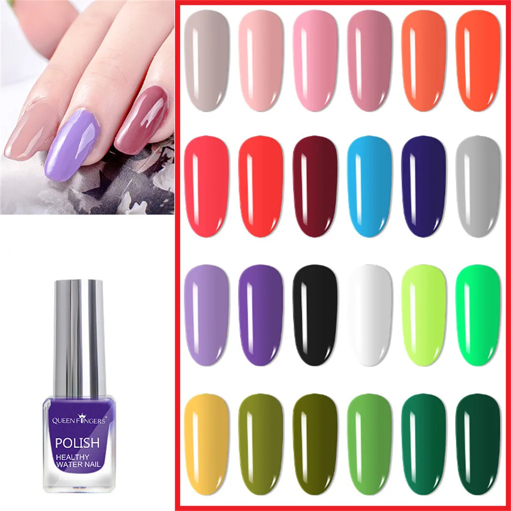 25 цветов Отшелушивающий лак для ногтей Vernis Ongle Lakiery Hybrydowe на водной основе чистый телесный серебряный цвет Лак Блеск для ногтей H7