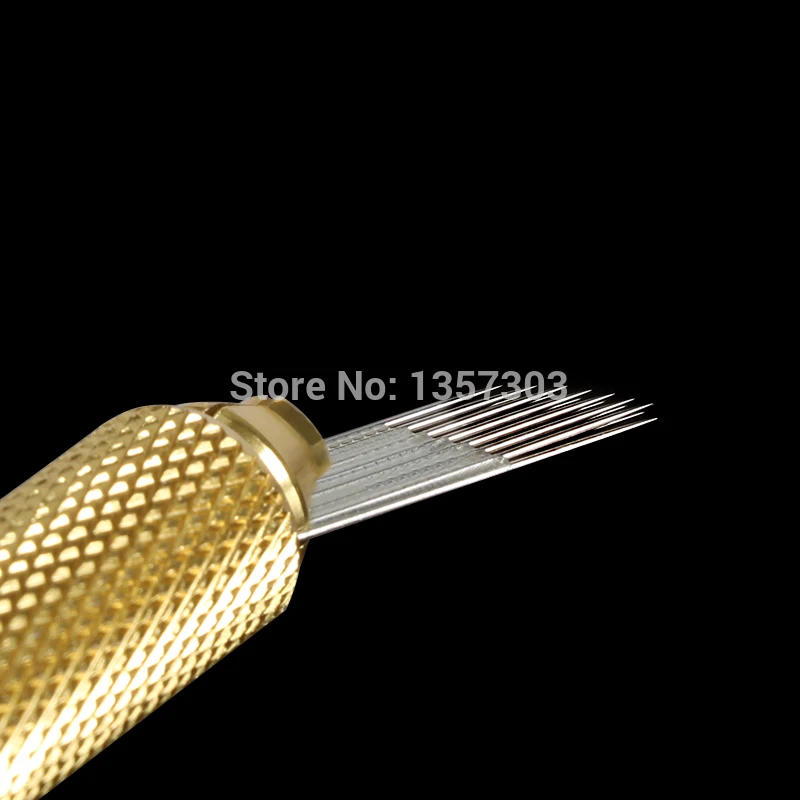 Новинка 15 штырьков 2 ряда лезвие для перманентного макияжа бровей микроблейдинг