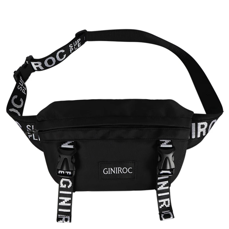 

Bags 2021 Street Casual Men Waist Style Chest Bag Belt Pack Canvas Unisex Crossbody Messenger Bag Fanny Pack Man Chest Pouch
