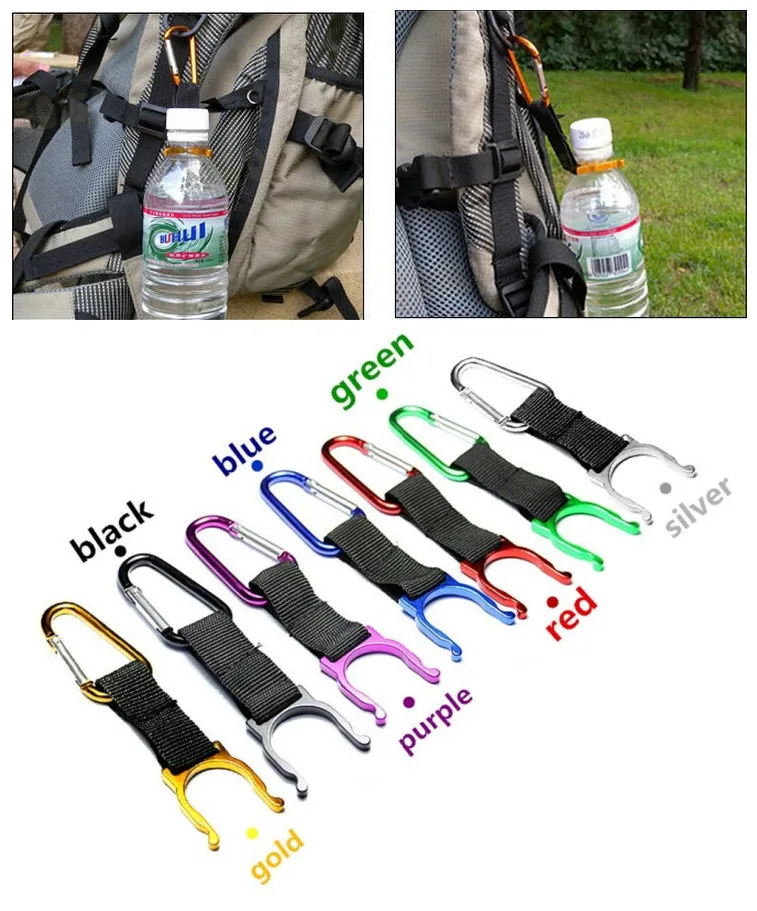 

1pc Camping Carabiner Water Bottle Buckle Hook Holder Clip for Camping Hiking Survival Traveling Tools