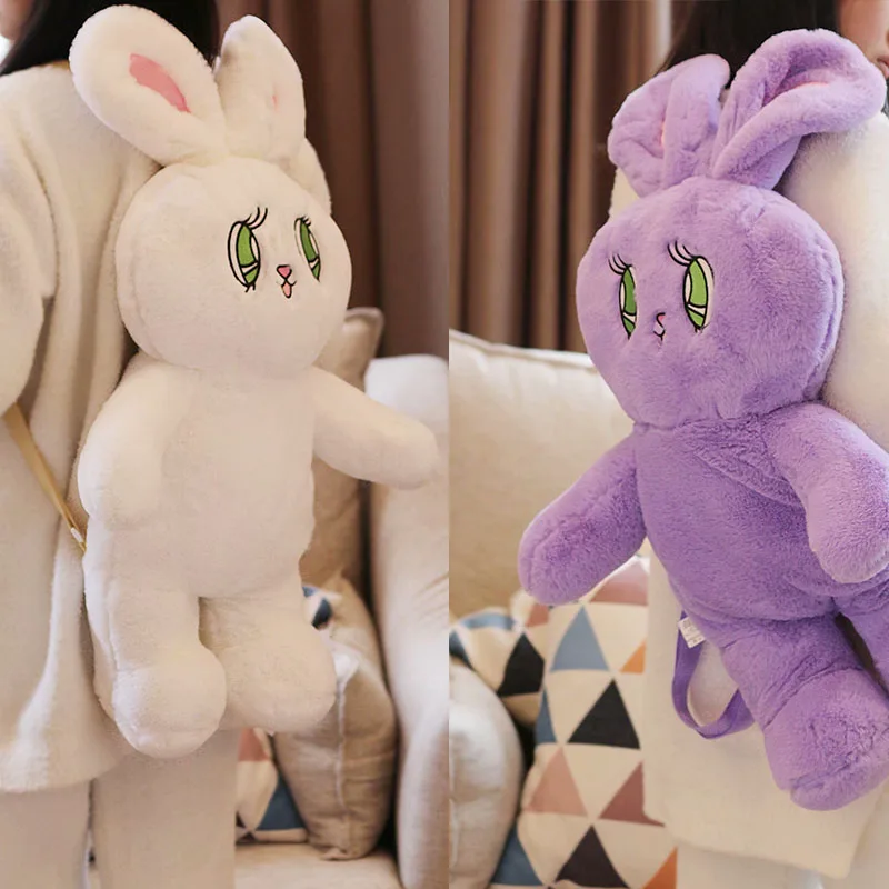 Плюшевый Рюкзак с кроликом милый рюкзак женские мягкие плюшевые детские сумки