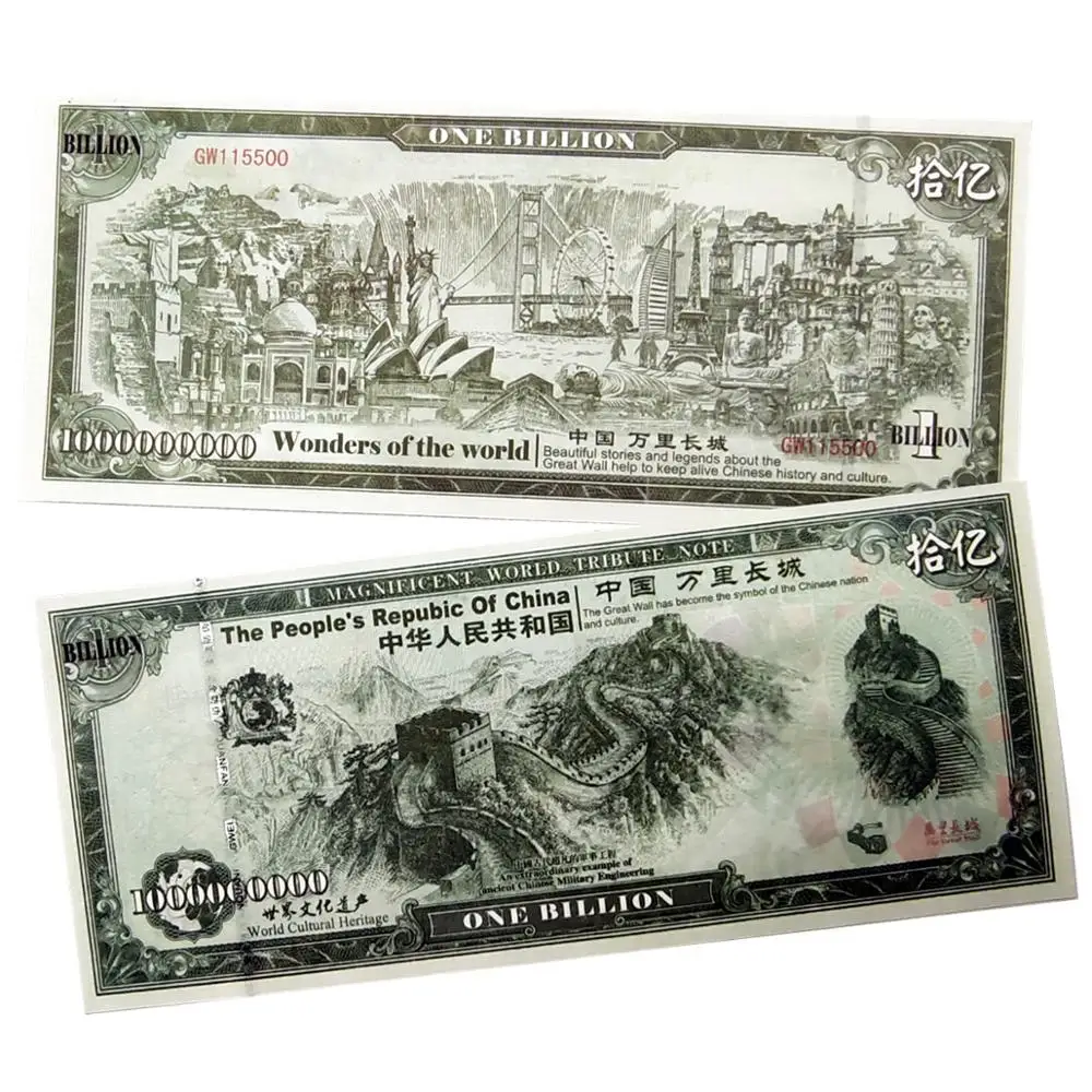 Оригинальные китайские доллары 1 миллиард долларов большая стена а не валютные