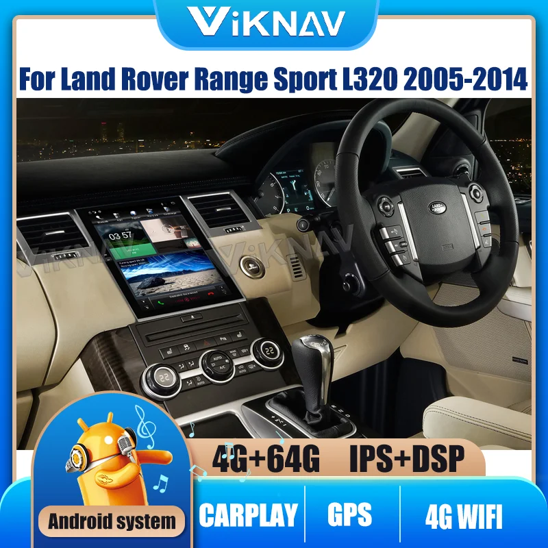 

Автомагнитола на Android для Land Rover Range Sport L320 2005-2013 RHD, автомобильный стерео аудио мультимедийный плеер с GPS-навигацией, головное устройство
