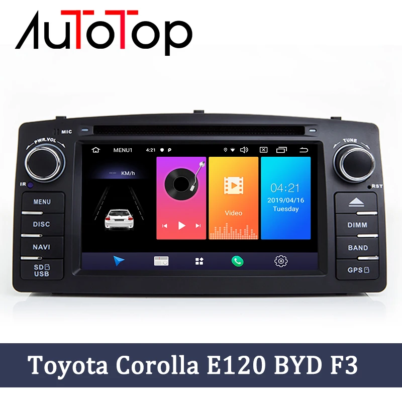 Автомагнитола AUTOTOP 2 Din Android 10 0 мультимедийный плеер для Toyota Corolla E120 BYD F3