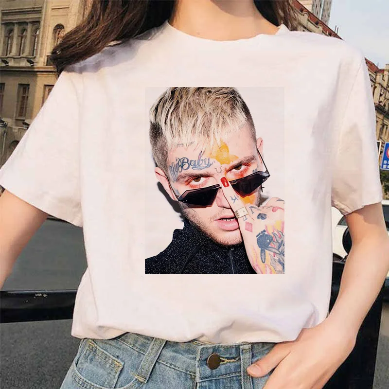 Lil Peep Rapper футболка Rap хип-хоп kawaii Girl Женская Футболка harajuku 90s Корейская винтажная Tumblr футболка с графическим рисунком женские топы