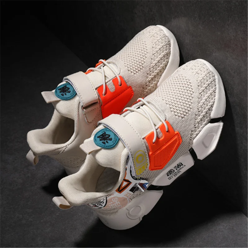 2020 Sale Lightweight Kids Sneakers Breathable Boys Girls Shoes Non-slip Children's Casual Flying Woven Mesh | Детская одежда и
