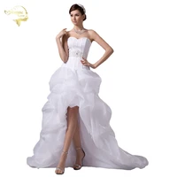 new arrival 2021 short front long back wedding dresses sweetheart bridal gowns vestidos de novia plus size bead robe de mariage