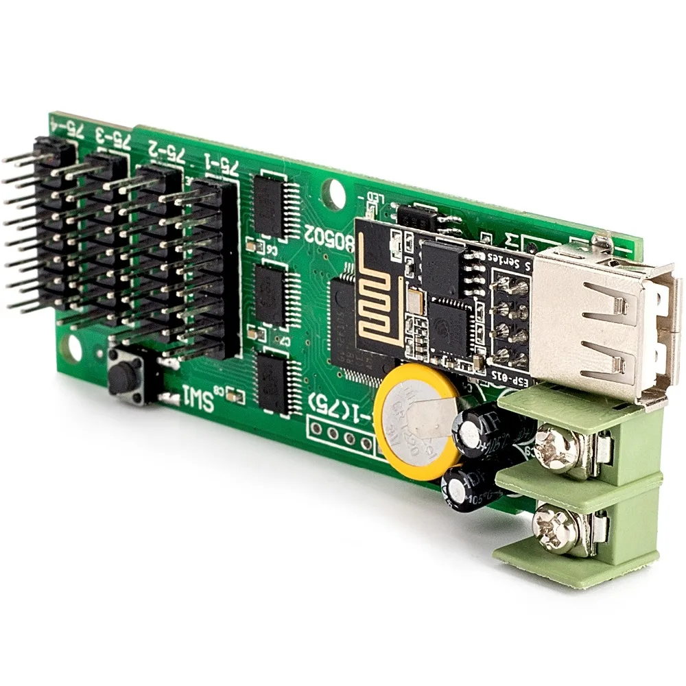 Cheap HC-1W full color WiFi control card supports picture neon scroll text mobile phone input P4 P5 P6 P8 P10mm LED module | Лампы и
