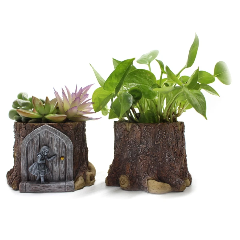 

Lovely Little Girl Resin Flower Pot Succulent Planter Table Decoration Desk Mini Ornament H051