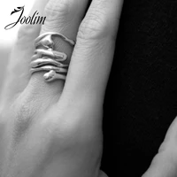 joolim high end pvd cool style irregular rings for women stainless steel jewelry wholesale
