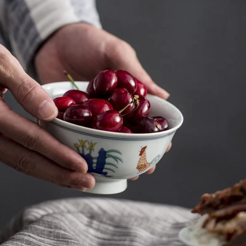 4 5/5 дюймов ручная работа роспись Керамика член миска пиалы посуда китайский