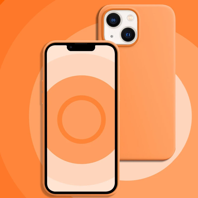 

Официальный цветной жидкий с анимацией силиконовый чехол для iPhone 13 Pro Max 13Pro 13 Mini Магнитный приятный для кожи чехол чехлы для телефонов