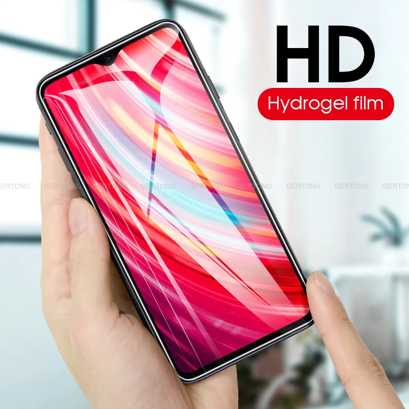 Гидрогелевая пленка для защиты экрана 9D полная мягкая Xiaomi Redmi Note 8 Pro на 6 7 не