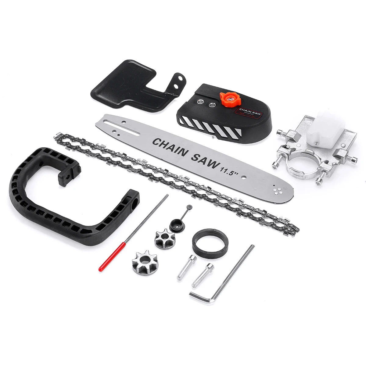 

11.5inch Electric Chainsaw Bracket Adjustable Universal M10/M14 Chain Saw Part 100 125 150 Angle Grinder Into Chain Saw