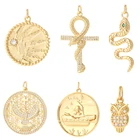 Змея ювелирные изделия Подвески для изготовления ювелирных изделий животные Орел Птица Бабочка Подвески Diy серьги ожерелье браслет золото медь