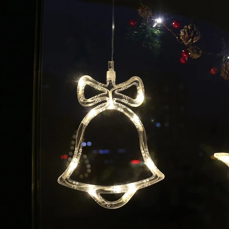 Рождественские светодиодные креативные оконные стеклянные подвесные