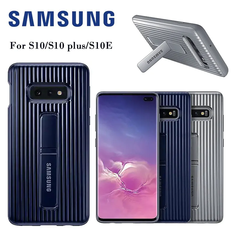 Оригинальный прочный защитный чехол Samsung с подставкой ударопрочный для Galaxy S10 + PLUS