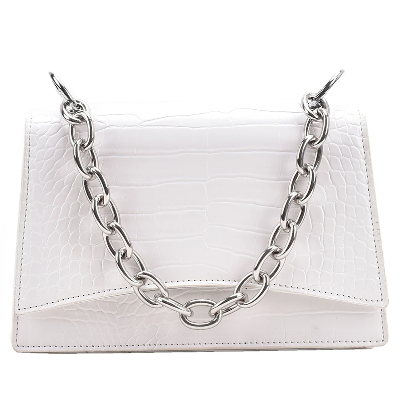 

2021 Stone pattern Chain Tote bag New High-quality PU Leather Women's Designer Handbag Luxury brand Shoulder Messenger Bag