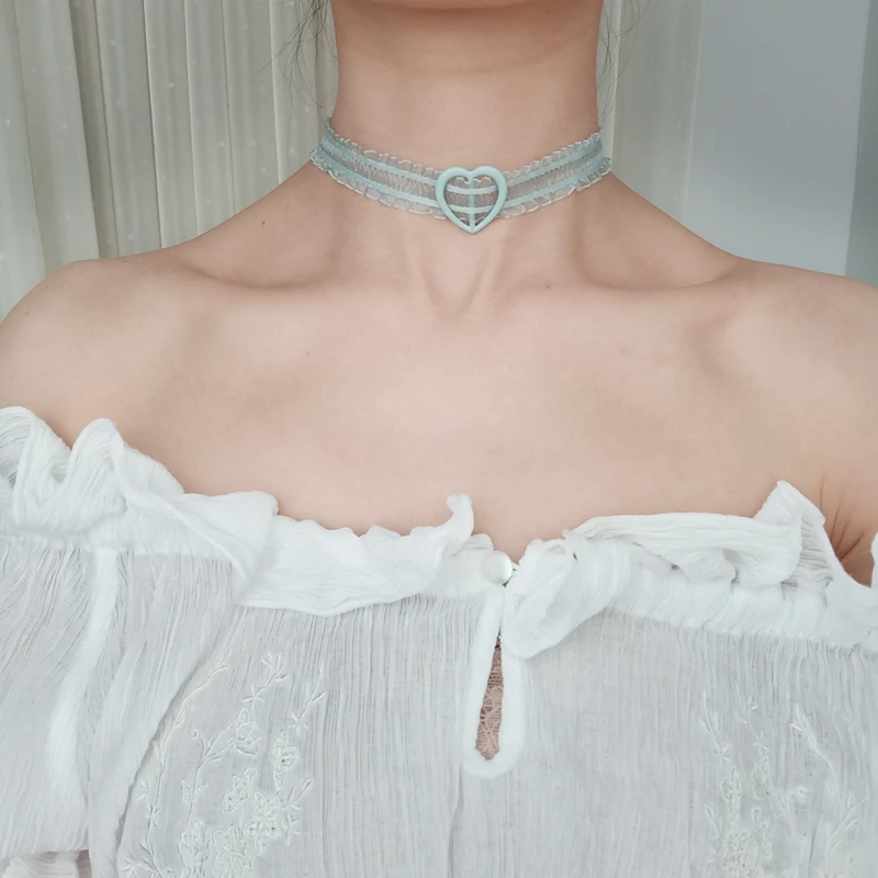 HUANZHI 2020 Новинка очаровательное зеленое кружевное жемчужное сердце