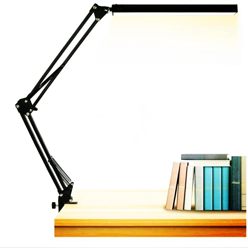 

12W LED Desk Lamp with Clamp，3 Lighting Modes，Eye-Caring Dimmable Reading Light，Swing Arm Desk Light