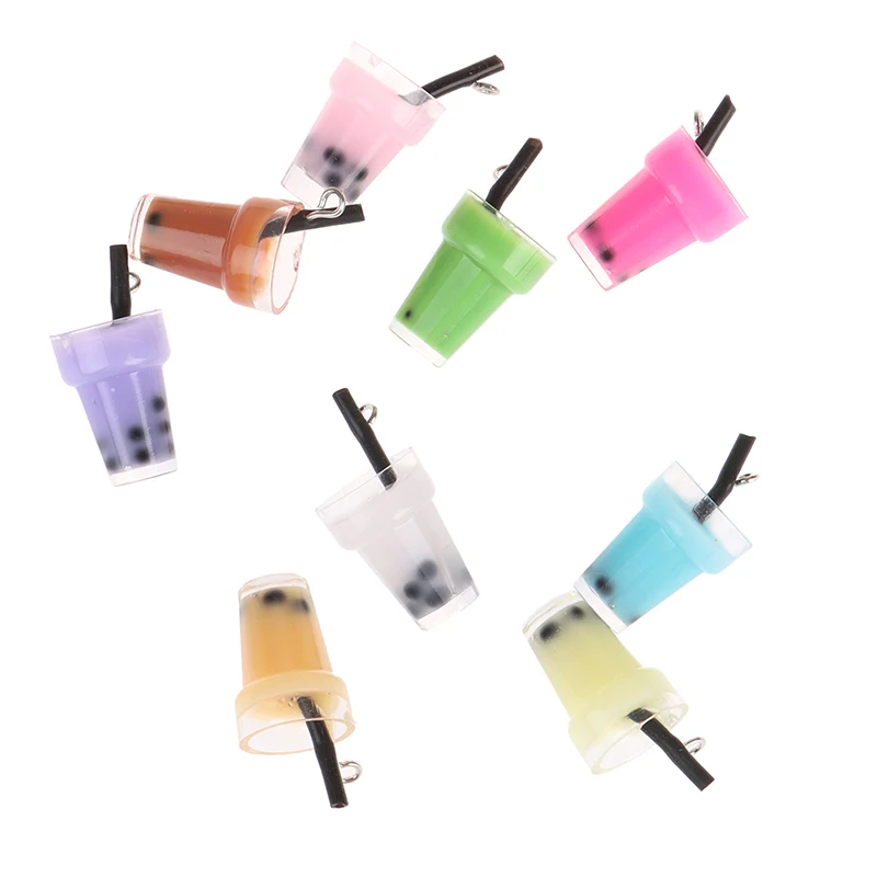 

New 5pcs 1:12 Dollhouse Miniature Milk Tea Drinks Cup Food Drink Pretend Play Toys Random