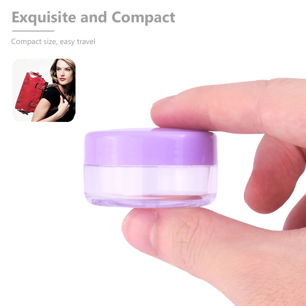 

10g 15g 20g Portable Plastic Cosmetic Empty Jars Clear Bottles Eyeshadow Makeup Cream Lip Balm Container Pots Leak-proof