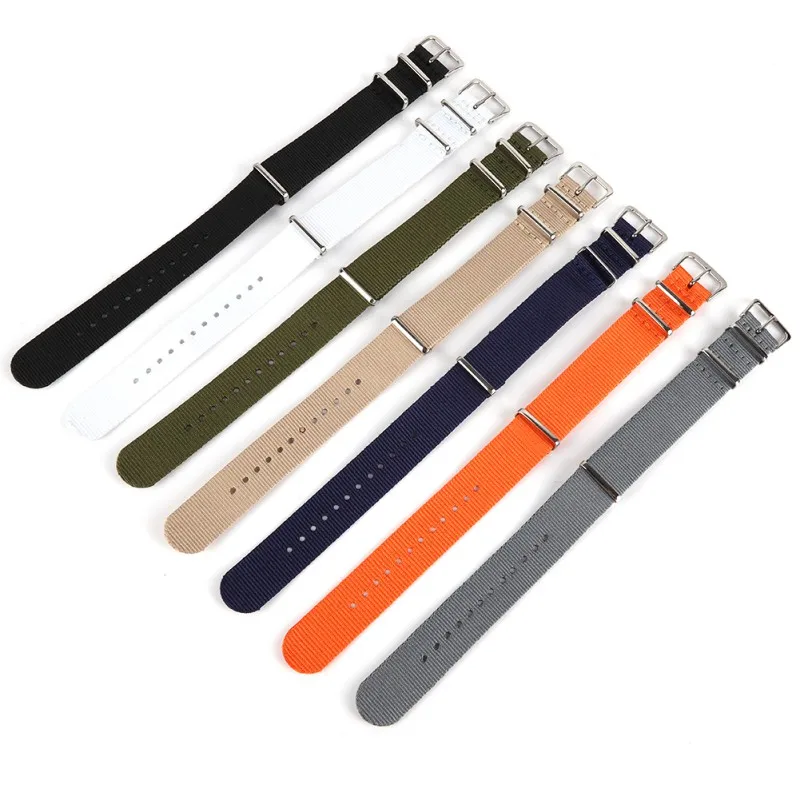 

18 20 22 mm fabric Nylon Bands Buckle belt watchband accessories For 007 James bond Watch Strap New