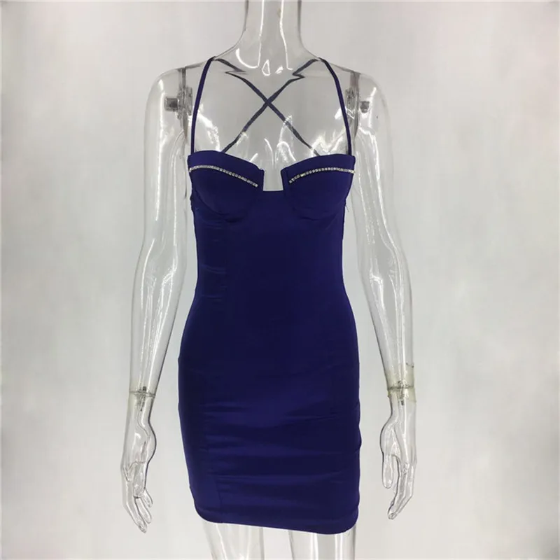 

Summer Backless Slip Mini Stylish Cloth Sexy Lady Elegant Night Evening Party Bodycon Women Girl Casual Dresses