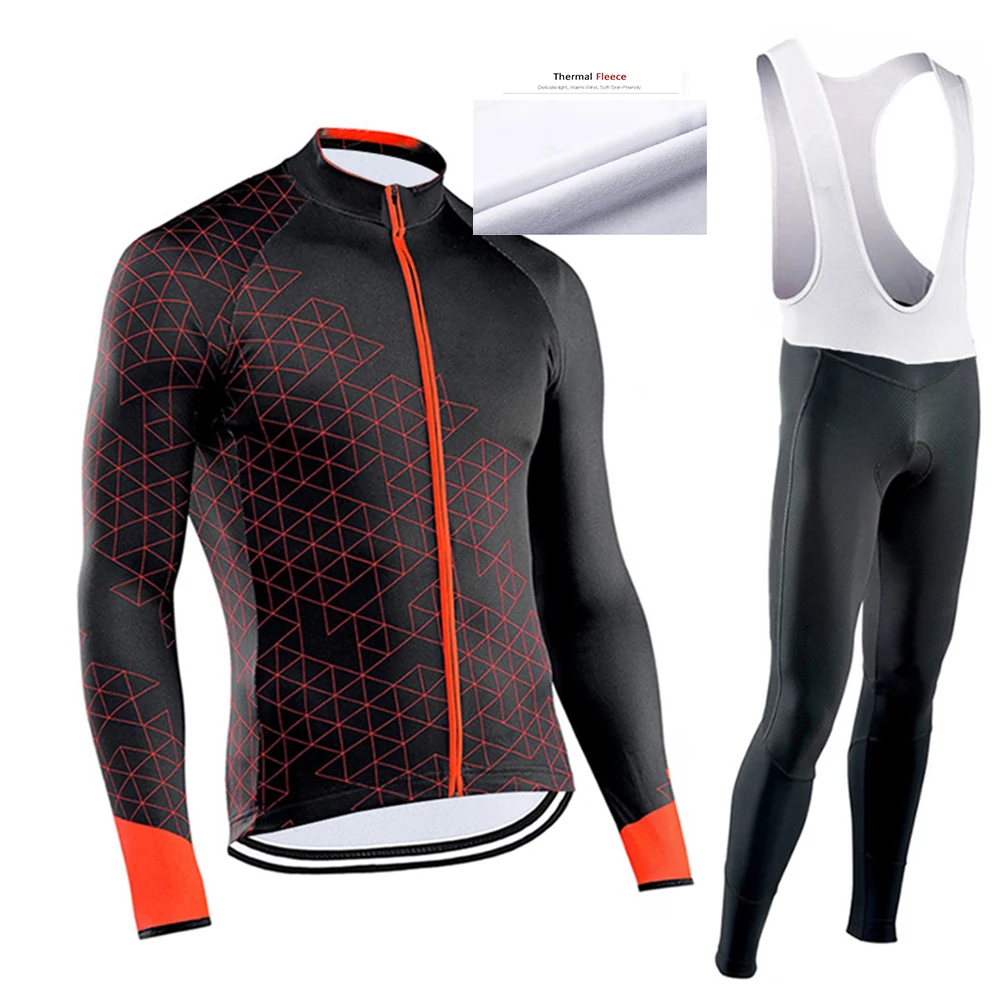 

Winter Cycling Clothing Men's Long Sleeve Fleece To Keep Warm Cycling Jersey Men Ropa Ciclismo Hombre Termica 2020