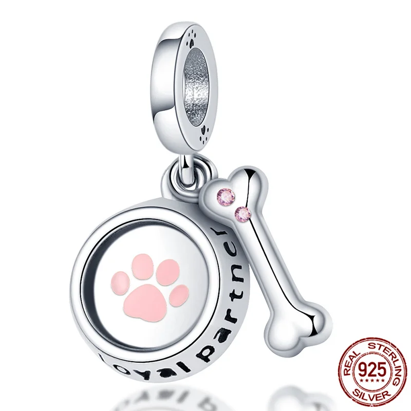 

100% Real 925 Sterling Silver Bones And beads Fit Original pandora Bracelet&Bangle For Women Birthday Fashion Jewelry