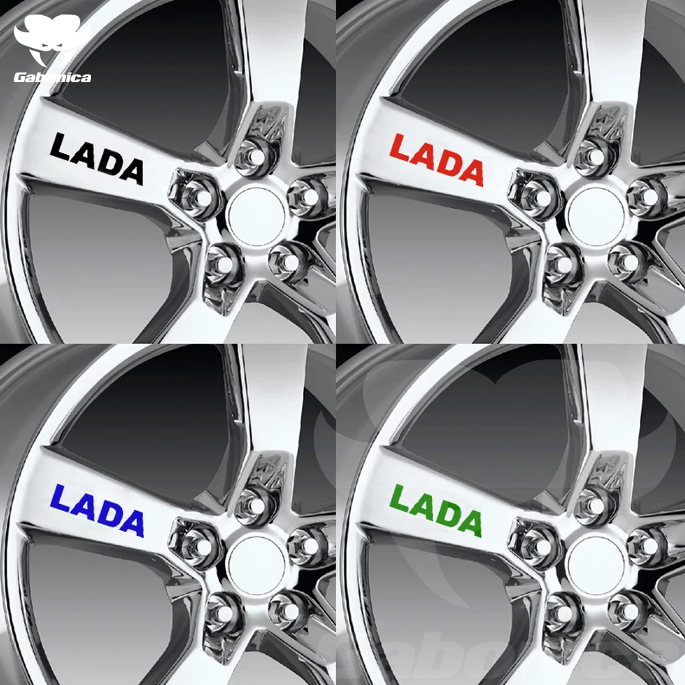 Новинка 4 шт. наклеек на автомобильные колеса наклейка заказ для LADA GRANTA LARGUS NIVA VESTA