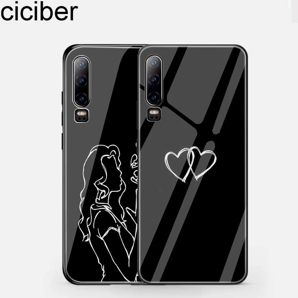 Чехол ciciber с розовым сердцем и цветком для Huawei P30 P20 Mate 20 Lite Pro чехлы из закаленного