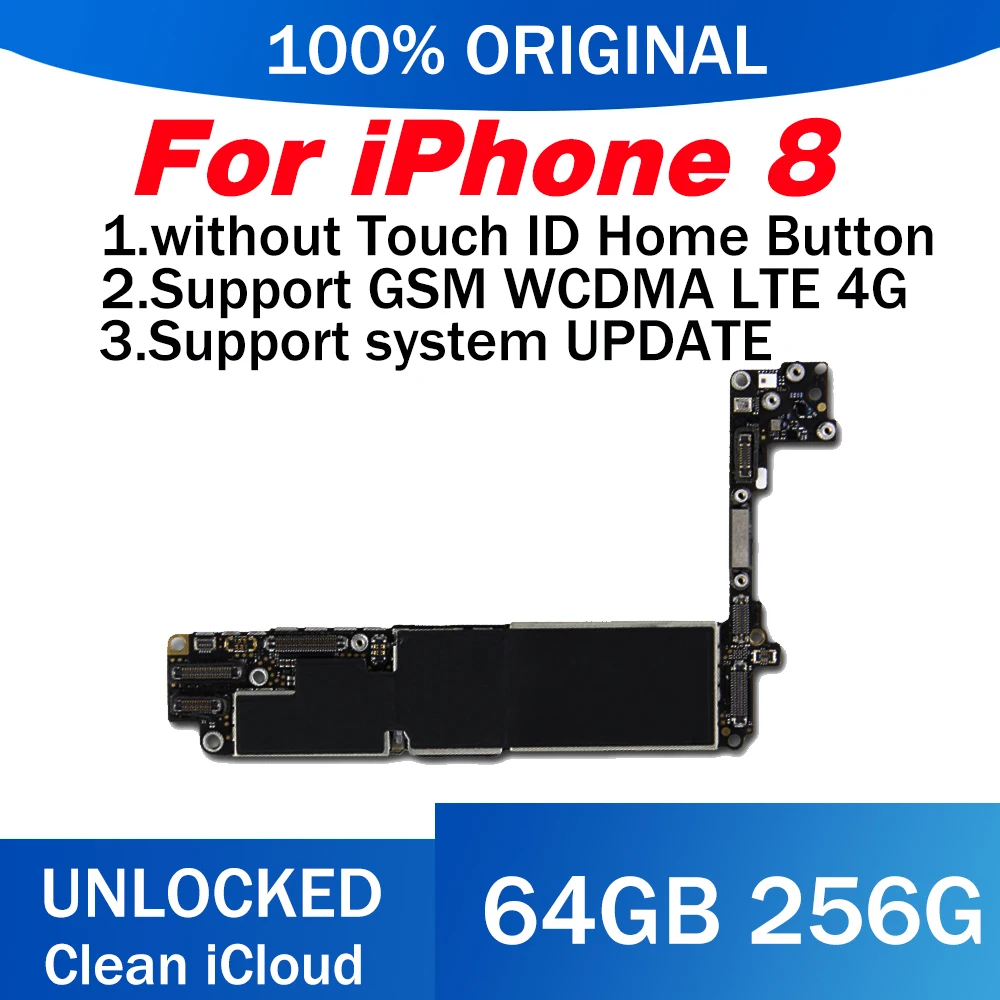 Материнская плата для IPhone 8 64 ГБ оригинальная материнская черная сенсорная