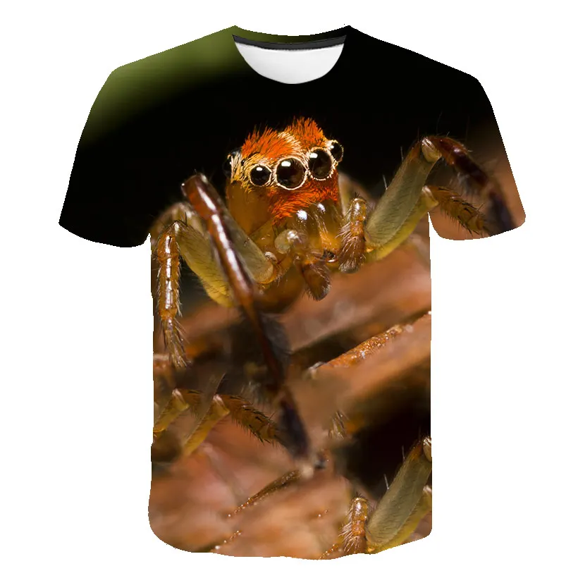 

New Men's 3D T-shirt Top Spider Insect Print Men's/Girls' Clothing T-shirt Men's Summer Short Sleeve Top T-shirt Harajuku